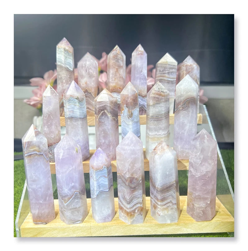 Hot Sale Bulk Crystals Handmade Polished Gemstone Amethyst Agate Point for Decoration