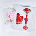 Hongzhuo Original Rose Gold Opalite Roller Facial Beauty Heart Plate Gua Sha Set Kit with Red Jasper Roller Gua Sha Set