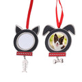 RubySub DIY Sublimation Blank Metal Pet Pendant Christmas Tree Ornaments for Dog Cat Home Decor Gift Ideas Black 64mm Factory
