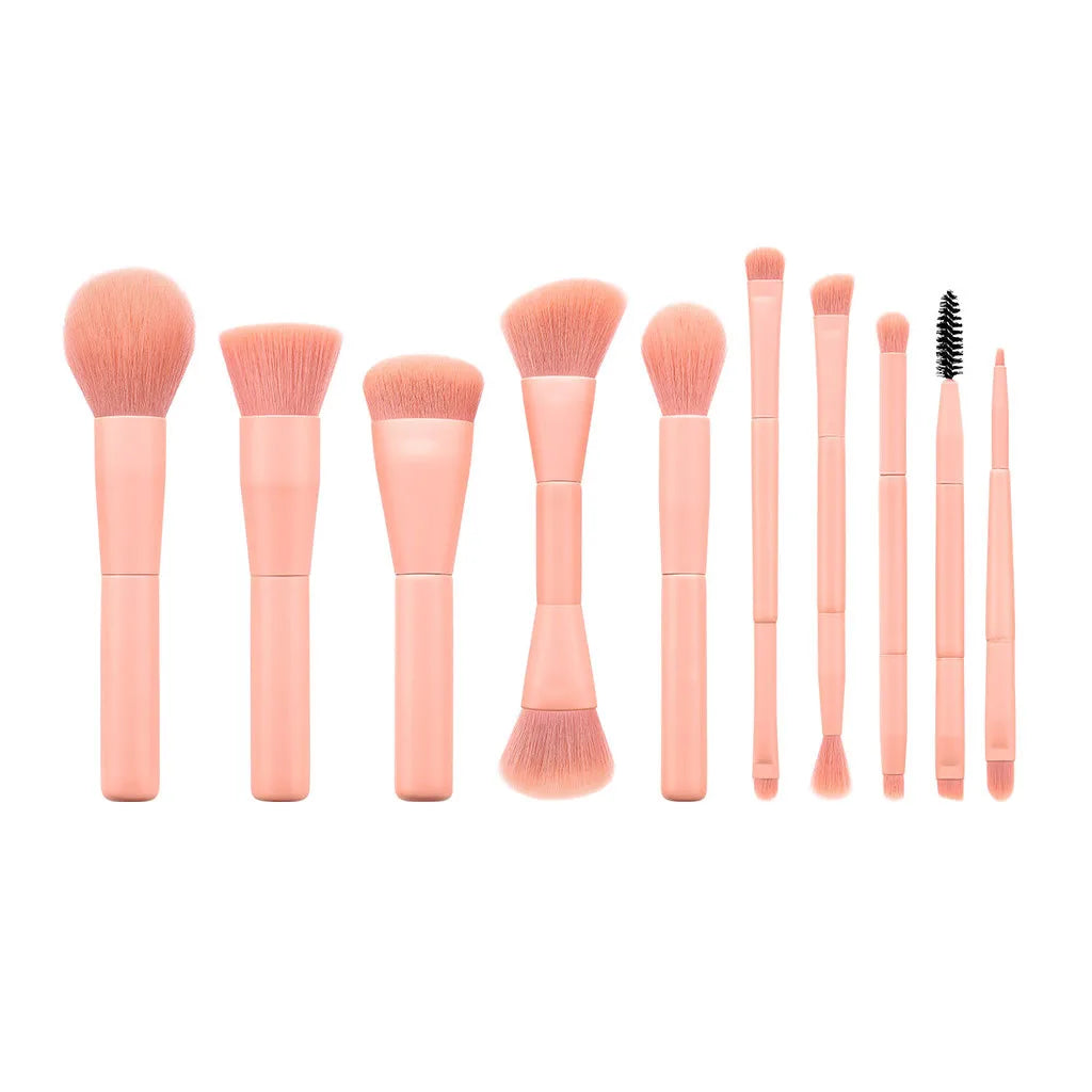 10pcs Pink Princess Double Head Design Makeup Brushes Set Private Label Wholesale