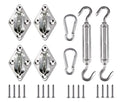 Stainless Steel Hardware Fixing Accessories Turnbukles Pad Eye for Sun Shade Sail Garden Triangle and Square Rectangle