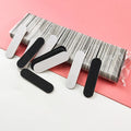 Small Size 4.8*1.2cm Double-Sided Disposable Nail File Black White Plastic Material for Nail Care Pedicure Manicure Press Nails