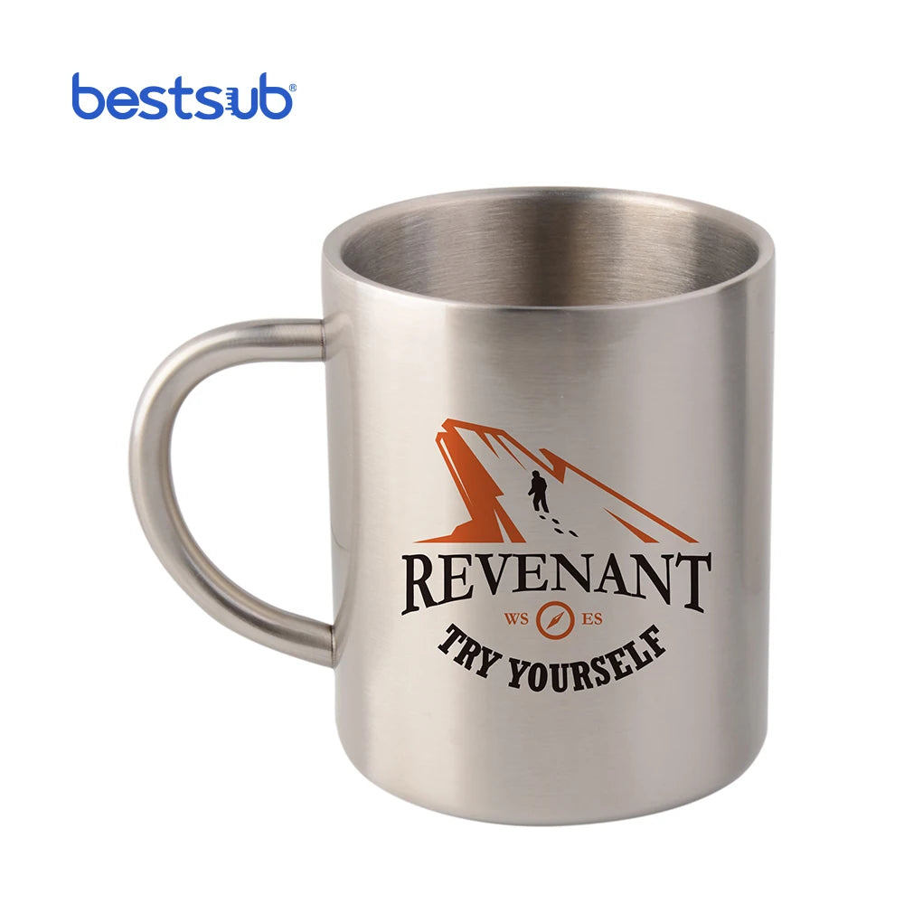 Bestsub Wholesale Custom Sublimation Blanks 450ml 15 oz Stainless Steel Travel Water Beer Mug