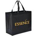 Hot Promotion Eco-Friendly Black Non-Woven Laminated Shopping Bag Waterproof Ultrasonic Heat Seal with Printed Logo