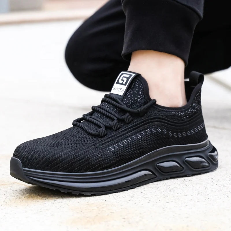 GUYISA New Safety Shoes Cushioned TPU Sole Steel Toe Safety Shoes for Men