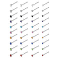 1.5/2/2.5/3.5mm Rhinestone Nose Rings nose stud for women stainless steel nose piercing bluk face piercing jewelry