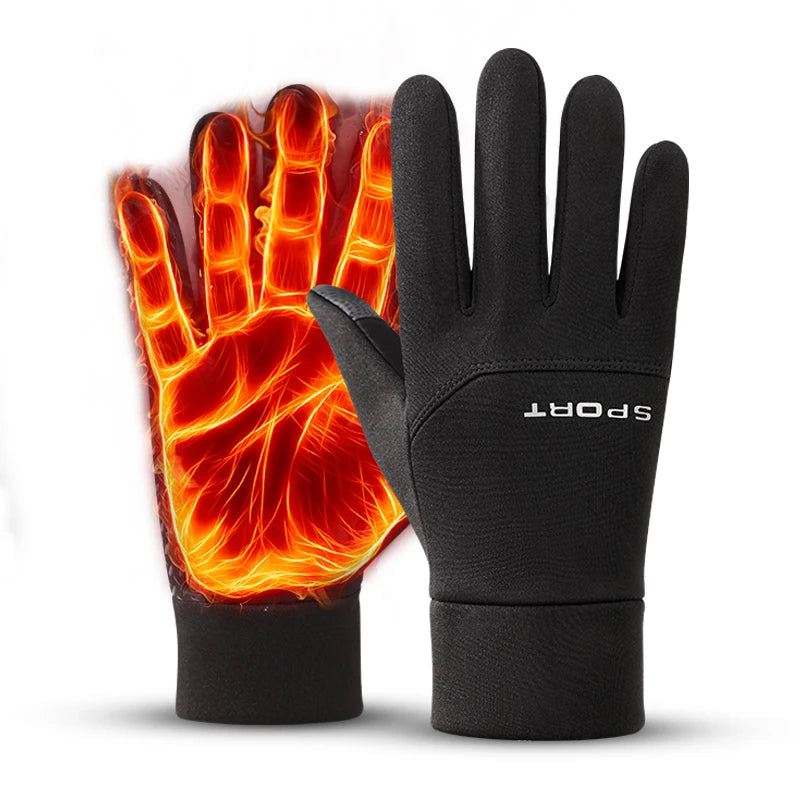 Custom Outdoor Waterproof Non-slip Driving Warm Hand Man Touch Screen Thermal Winter Gloves