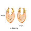 Waterproof Custom Boho Colorful Chunky Acrylic Hoop Earring Gold Plated Stainless Steel Piercing Jewelry