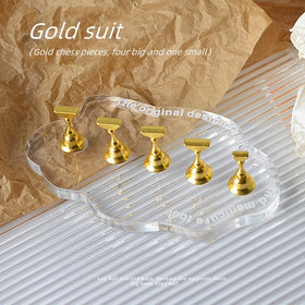 High Transparency Nail Tip Holder Polish Display Tool Practice Stand Holder Display Nail Tip Acrylic Base Irregular Cloud Shape