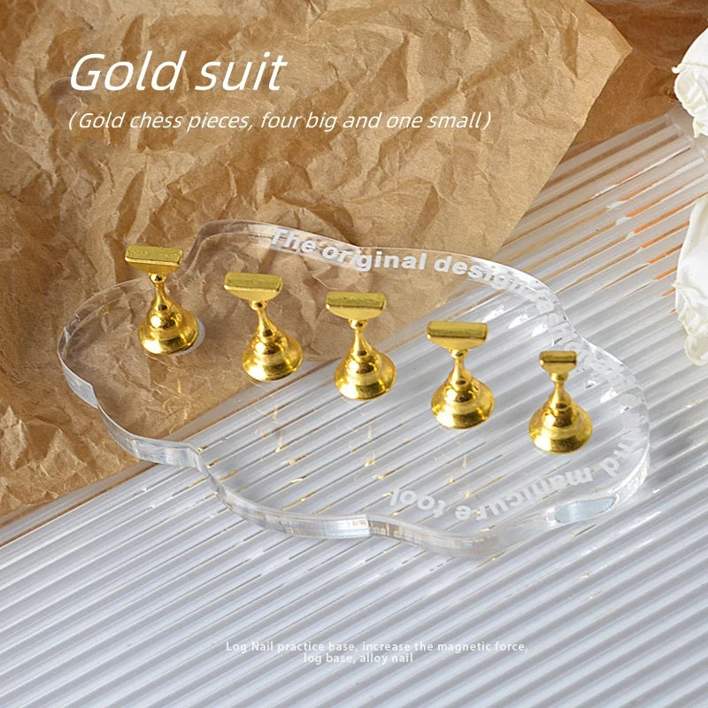 High Transparency Nail Tip Holder Polish Display Tool Practice Stand Holder Display Nail Tip Acrylic Base Irregular Cloud Shape