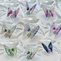Factory Cheap Price Wholesale Natural Crystal Crafts Rainbow Fluorite Butterfly for Home Decoration