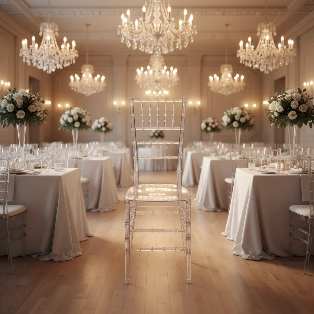 Stackable Clear Chiavari Chair Wedding Resin Dining Chairs for Restaurant Hotel Furniture Rental