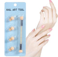 BIN UV Gel Nail Gradient Sponges Pen With 4Pcs Replaceable Sponge Heads Double Head Nail Ombre Brush