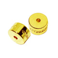 Custom Made Gold logo Beads Cylinder Shape Jewelry Letter Pendant Alloy Adjustable Bracelet Metal Beads