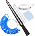 7PCS Ring Sizer Set Men Women Ring Size Measure Guide US UK Finger Gauge Measure Ruler UKUS Mandrel Plastic Ring Sizing Kit