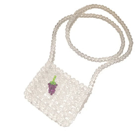 Wholesale Price High Quality Woven Sheer One Shoulder Diagonal Bag Hand Beaded Bag