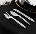 6 Inch Biodegradable Cornstarch Cutlery Disposable Flatware Sets for Parties-Includes Spoon Fork Knife Tableware