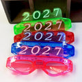 2027 Happy New Year LED Sunglasses Flashing Shade Glasses Light up Glasses LED Light Luminous Party Glasses