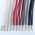 Wholesale 100% Cotton 16 Strand Braided Drawcord with 5mm Metal Tips Eco-Friendly for Home Textiles Bags Garments Shoes
