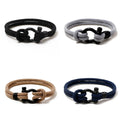 Unisex Outdoor Survival Milan Rope Shackle Bracelet Simple Design Stainless Steel Horseshoe Bracelet Fashion Charm Bracelets