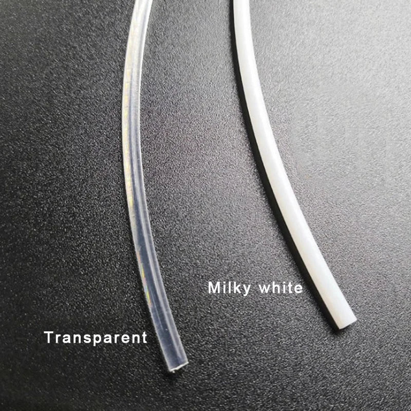 5m/Roll X Milky / Transparent 2.5mm 3mm 6mm Diameter MMA Side Glow Solid Core Optic Fiber Cable for Light Decorative
