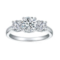 Wholesale Price Round 1CT Moissanite Jewelry Eternity Wedding Moissanite Ring 18k White Gold
