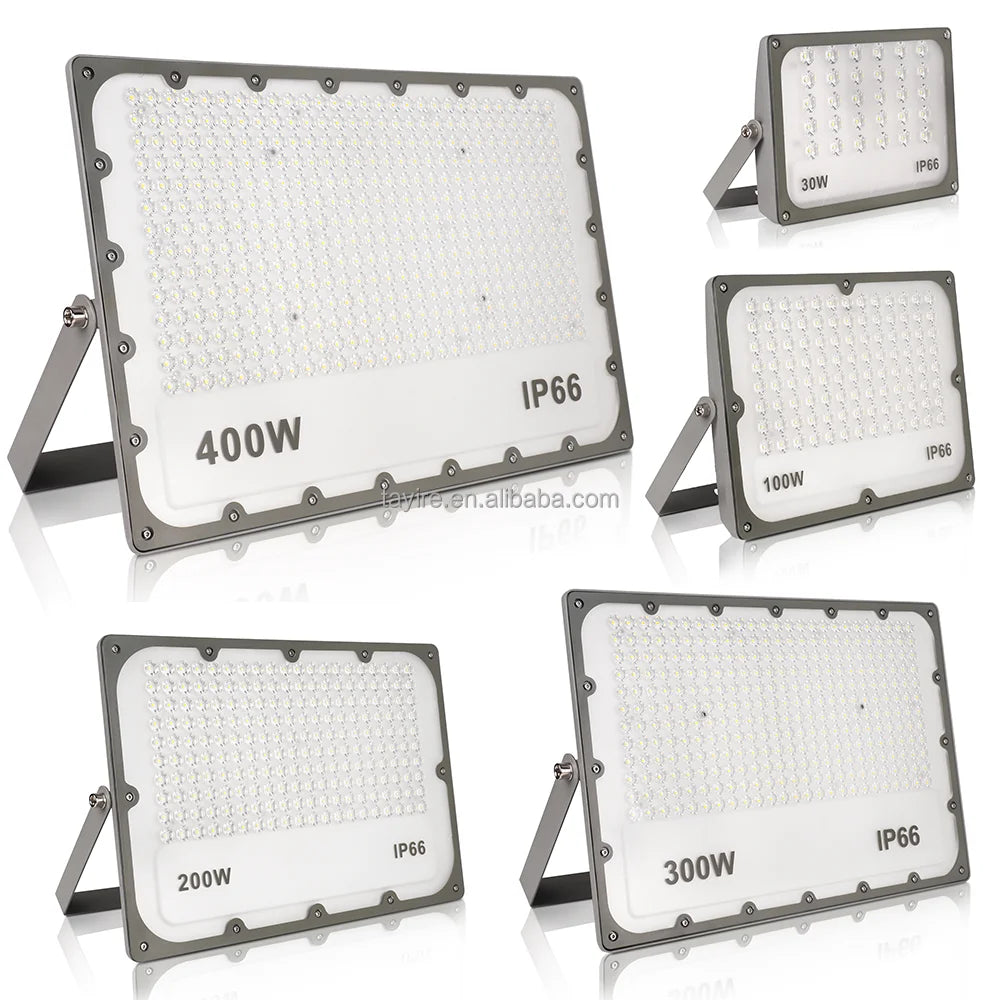 IP66 Waterproof 6500K High Brightness LED Floodlight 100W-400W Outdoor Garden Park Yard Garage Projecteur SMD2835 Chip FOCO LED