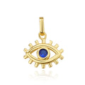 INS Popular Fashion 925 Sterling Silver Jewelry Evil Eye Zircon Pendant Gold Plated Necklace for Women