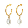 Natural Rice Pearl Stainless Steel Pvd 18k Gold Waterproof AAA100% Nature Freshwater Pearlswholesale Price
