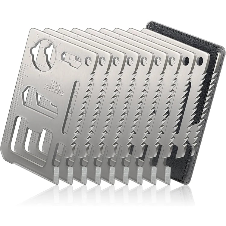 Multitool Outdoor Camping Survival Tool Stainless Steel Pocket Credit Card Size Tool for Travel