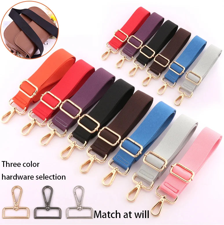 Custom Size Handbag Women Backpack Shoulder Bags Color Bag Straps Nylon Strap Removable Adjustable Wide Shoulder Strap