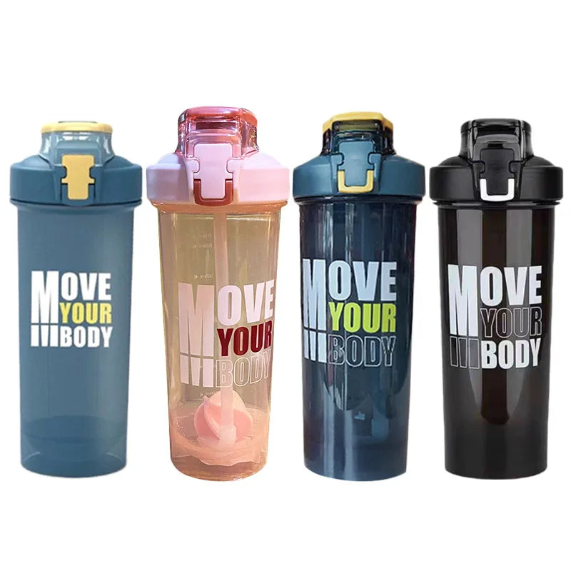 2020 New Design Color Sports Water Bottle Smoothie Blender Gym Plastic Protein Shaker