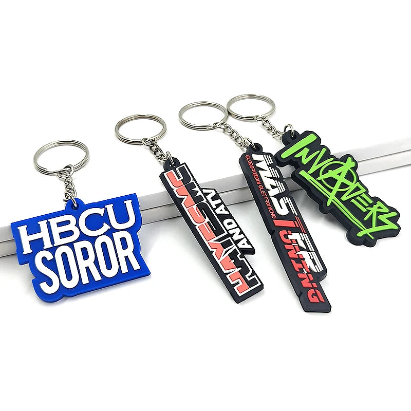 Factory Custom Soft PVC Keychain Key Chain / Rubber Keychains / Silicone Keyring 2D/3D Soft Pvc Keychain With Your Own Logo