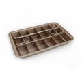 18 Pre-cut Carbon Steel Non Stick Brownie Baking Pans Partible Lattice