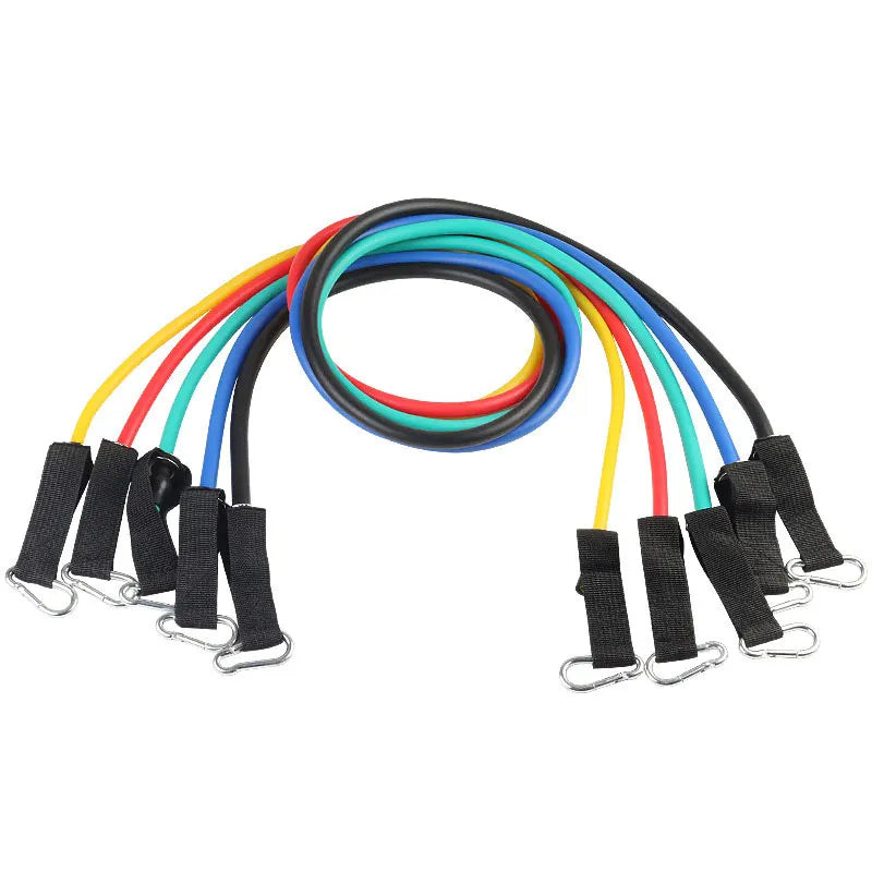 Adjustable Gym Pull up Exercise Rubber Door Anchors Training Tubular Resistance Tube Bands with logo