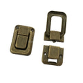 Ivoduff 25*36mm Small Antique Brass Box Lock Latch Clasp Cheap Metal Lock for Wooden Box