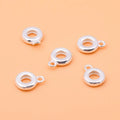 925 Sterling Silver Polished One Loop Thin Spacer Beads for Bracelet Necklace Making Wholesale
