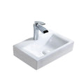 Modern Ceramic Countertop Mount Bathroom Sink with High Temperature Fired Glazing 5 Year Warranty Small Wash Basin Sizes Inches