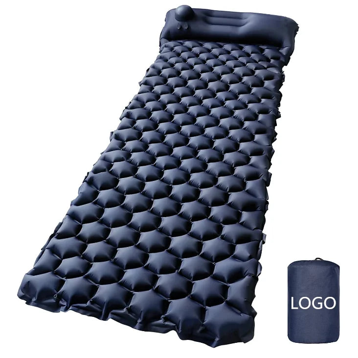 Woqi Ultralight Camping Pad Inflatable Sleeping Mat with Pillow Waterproof air Mattress Quick Inflate