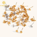 Trendy Minimalist Jewelry 18K Gold Plated Initial 26 Alphabet Balloon Bubble Charm Letter Stud Earrings