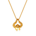 Men's Retro-Style Odin Helmet Charm Necklace Stainless Steel Gold Plated Claw Setting Hip-Hop Fashion Wedding Party Engagement