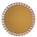 Wholesale Custom Logo Color Mirror Glass Charger Plates 13inch Gold Mirrored Pink Diamond Glass Chargers Plate Settings Rental