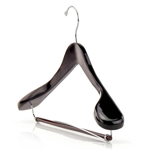 Factory Wholesale Boutique High-Grade Solid Wood Coat Hangers Luxury Wide Shoulder Swivel Hook Flexible Design for Wardrobe Use