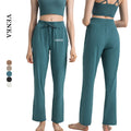 Women's High Waist Sweat Pants Leggings Drawstring Straight Tube Breathability Pockets for Fitness Gym Sports Casual Jogging
