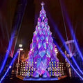 Outdoor Santa Claus and Giant Artificial Christmas Tree with Lighting for Christmas Event Decoration