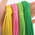 Wholesale 2.5mm Round Elastic Cord Colorful 100% Polyester Rubber Rope Waxed Finish for Garments Protective Multi-Use Bags Shoes