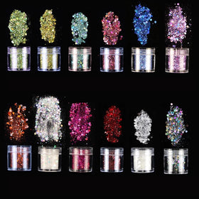 Nail Laser Glitter Mixed Glitter Large Sequins Irregular Nail Art DIY Powder Multicolor Wholesale 10g/per Professional