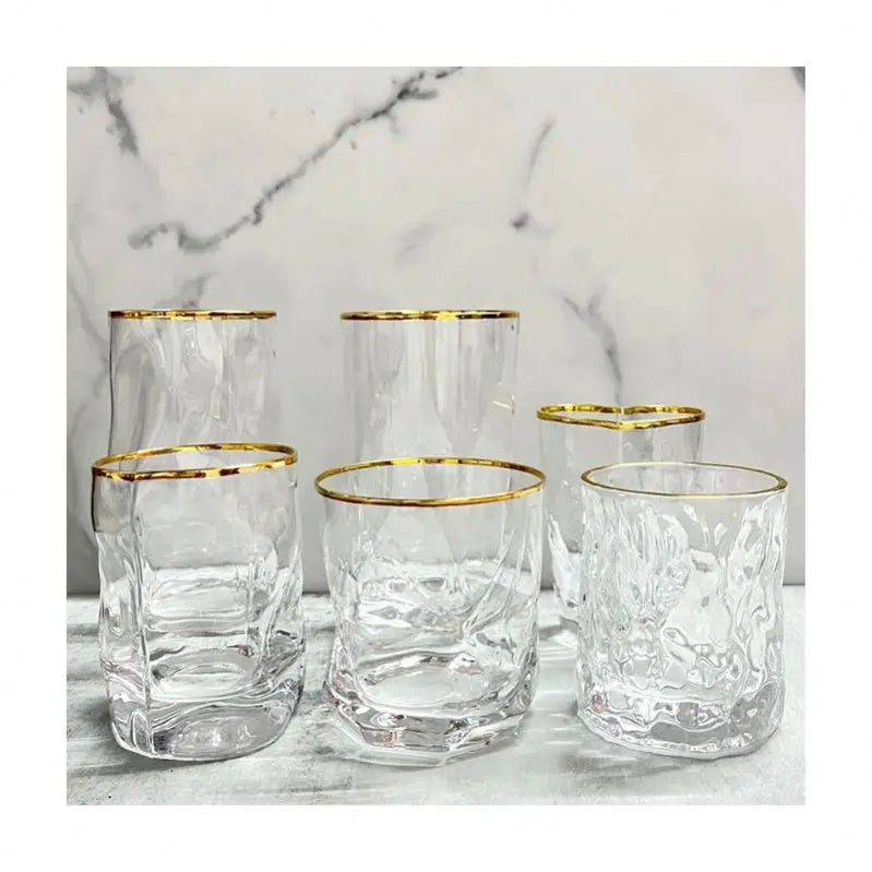 Nordic Geometry Fruit Bar Drinking Glassware Stemless Whisky Cup Whiskey Glass Tumbler Custom Whiskey Glass
