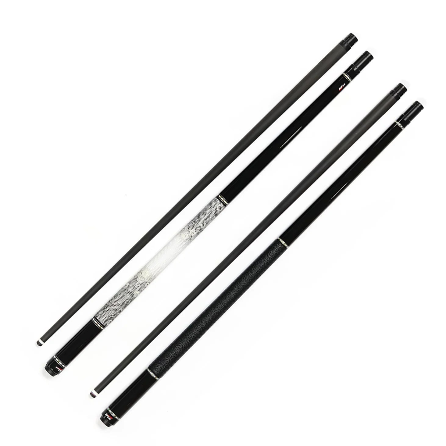 Premium Yfen M9 Black Carbon Fiber Shaft Maple Butt 12.5mm 1/2 Billiard Pool Cue With Extension