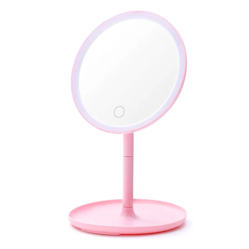Portable LED Light Makeup Mirror LED Cosmetic Mirror Electric Makeup Table with Mirror
